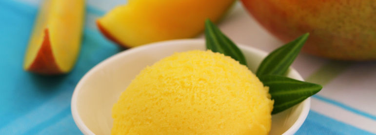 Sorbet mangue - idée recette facile Mysaveur