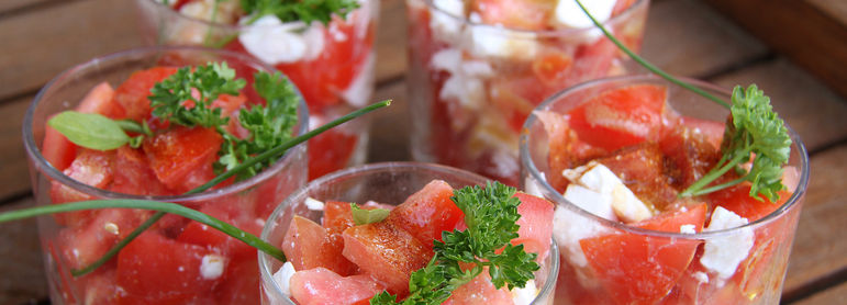 Verrine tomate - idée recette facile Mysaveur