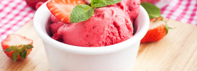 Glace à la fraise - idée recette facile Mysaveur