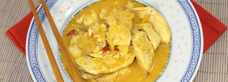 Dinde au curry - idée recette facile Mysaveur