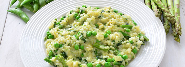 Risotto petits pois - idée recette facile Mysaveur