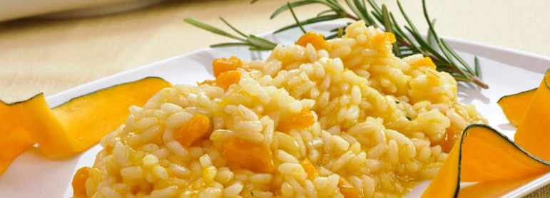 Risotto au potiron - idée recette facile Mysaveur