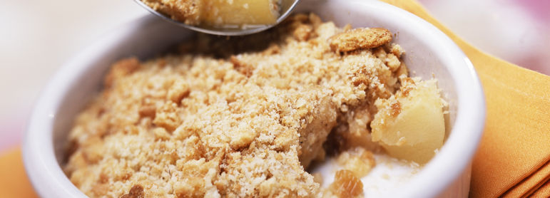 Crumble aux poires - idée recette facile Mysaveur