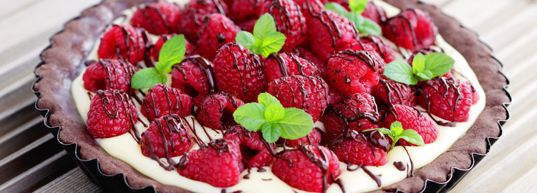 Tarte aux framboises - idée recette facile Mysaveur