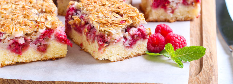 Crumble aux framboises - idée recette facile Mysaveur