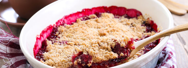 Crumble aux quetsches - idée recette facile Mysaveur