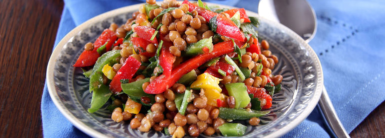 Salade de lentilles - idée recette facile Mysaveur