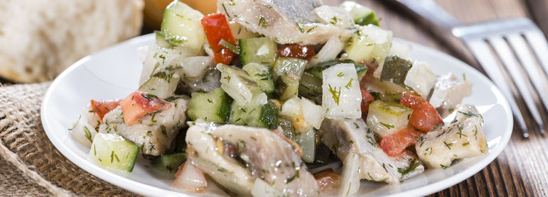 Salade de hareng - idée recette facile Mysaveur