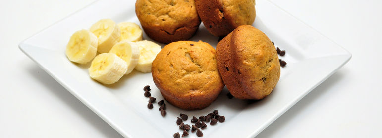 Muffins chocolat banane - idée recette facile Mysaveur
