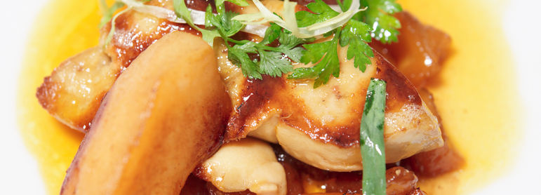 Foie gras aux pommes - idée recette facile Mysaveur