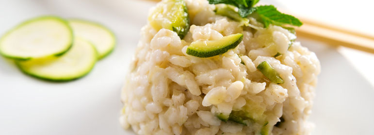 Risotto aux courgettes - idée recette facile Mysaveur