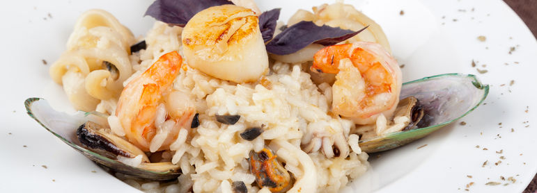 Risotto aux fruits de mer - idée recette facile Mysaveur