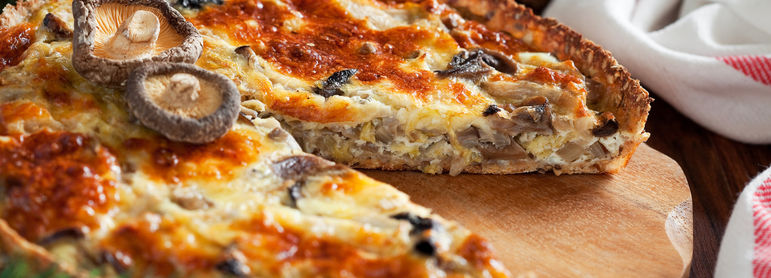 Quiche aux champignons - idée recette facile Mysaveur