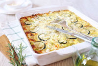 Flan aux courgettes bien gratiné !