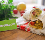 Veggie wraps au taboulé libanais et houmous