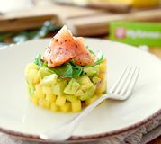 Tartare de saumon mangue avocat