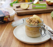 Crumble glacé pommes caramel au beurre salé