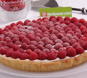 Tarte framboises amandine