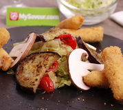 Croquettes de jambon et salade fraîcheur