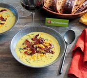 Velouté de Maïs et viande des grisons