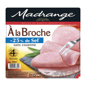  Le Jambon à la broche -25% de sel découenné dégraissé - MADRANGE Reconnu Saveur de l'année