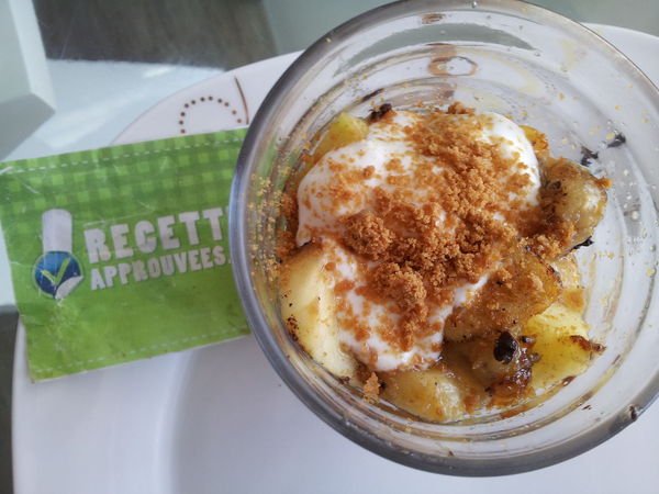Verrine de boudin noir sucré/salé à l'antillaise