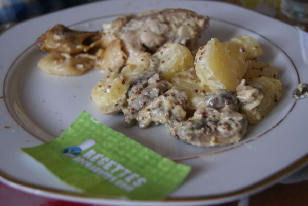 Pilon de poulet (crème fraîche/moutarde)