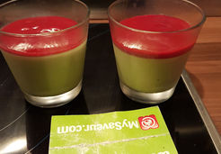 Panna cotta vert et framboise - Thermomix - Lynda T.