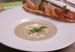 Crème de champignons et sa tartine de Prosciutto  - Jardin Bio'