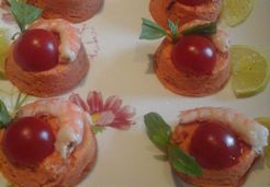 Flan tomates et crevettes - Marie T.