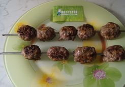 Brochettes de boulettes de viandes - Celine T.