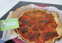 Tarte légère tomates, mozzarella et pesto - Coralie R.
