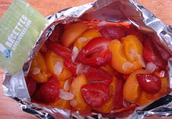 Papillote fraises abricots - Adeline A.