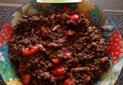 Salade de lentilles lardons et tomates - MILVIA H.