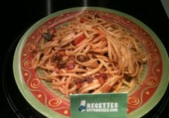 Spaguettis plat aux petits légumes - Marie E.