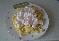 Tagliatelles saumon ail et fines herbes - YANNICK V.