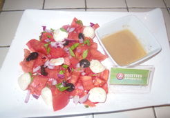 Tomates mozzarella et sa vinaigrette framboise - Marie T.