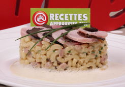 Risotto de coquillettes au jambon et à la truffe - L’ANGE FIN, LES ARTCUTIERS