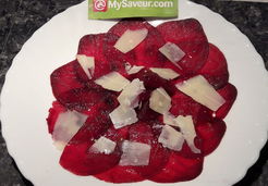 Carpaccio betterave au parmesan - Isabelle T.