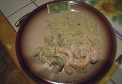 Crevettes au citron vert et lait de coco - Marie T.