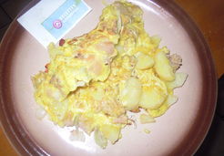 Omelette au thon, curry et pommes de terre - Marie T.