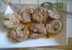 Roulé de dinde, lardons pistaches - Marie T.