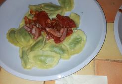 Raviolis lardons et tomates - Ourilie G.