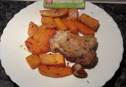 Cuisses de poulet et butternut rôties - Isabelle T.