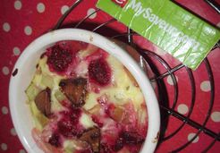 Flan rhubarbe framboises et Toblerone - Christiane C.