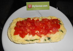 Omelette mozzarella, basilic - Katia P.