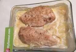 Gratin de pomme de terre au poulet - Najwa N.