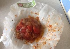 Papillote de côte de porc à la tomate - Veronique C.