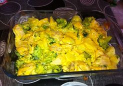 pomme de terre, brocolis et poulet à la mimolette - SONIA B.