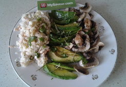 Salade champignons avocat et crabe - YANNICK V.